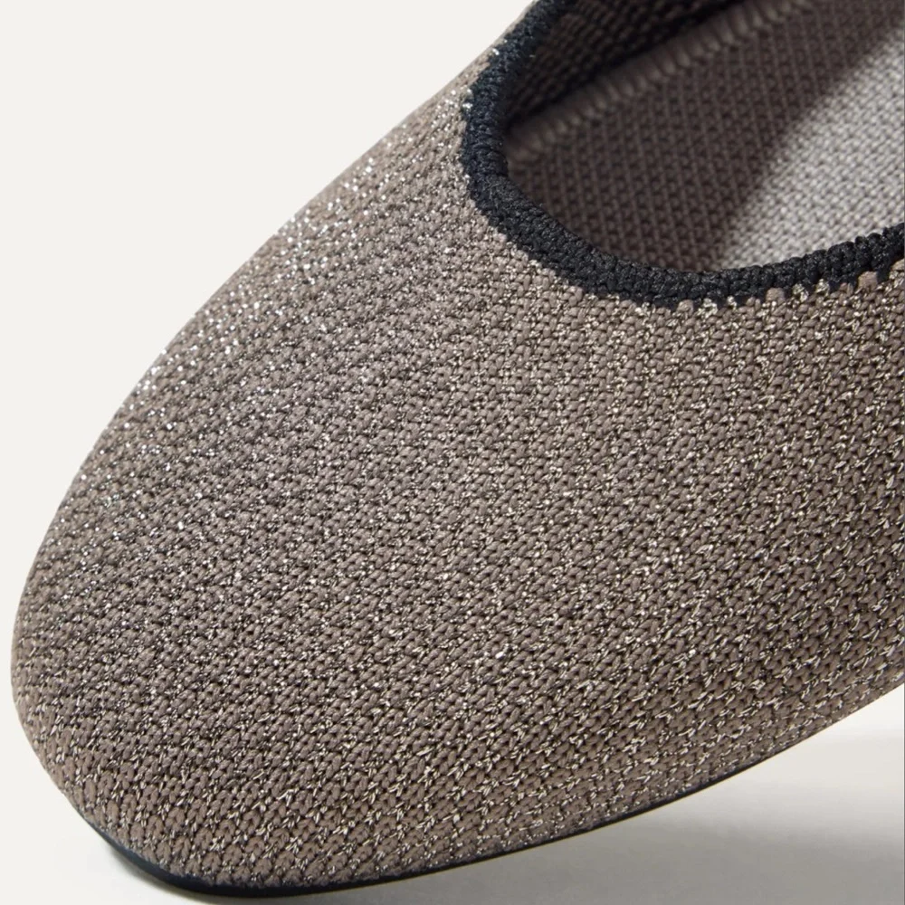 Rothy's Square Wrap Flats in Metallic Gray - Picture 5 of 5